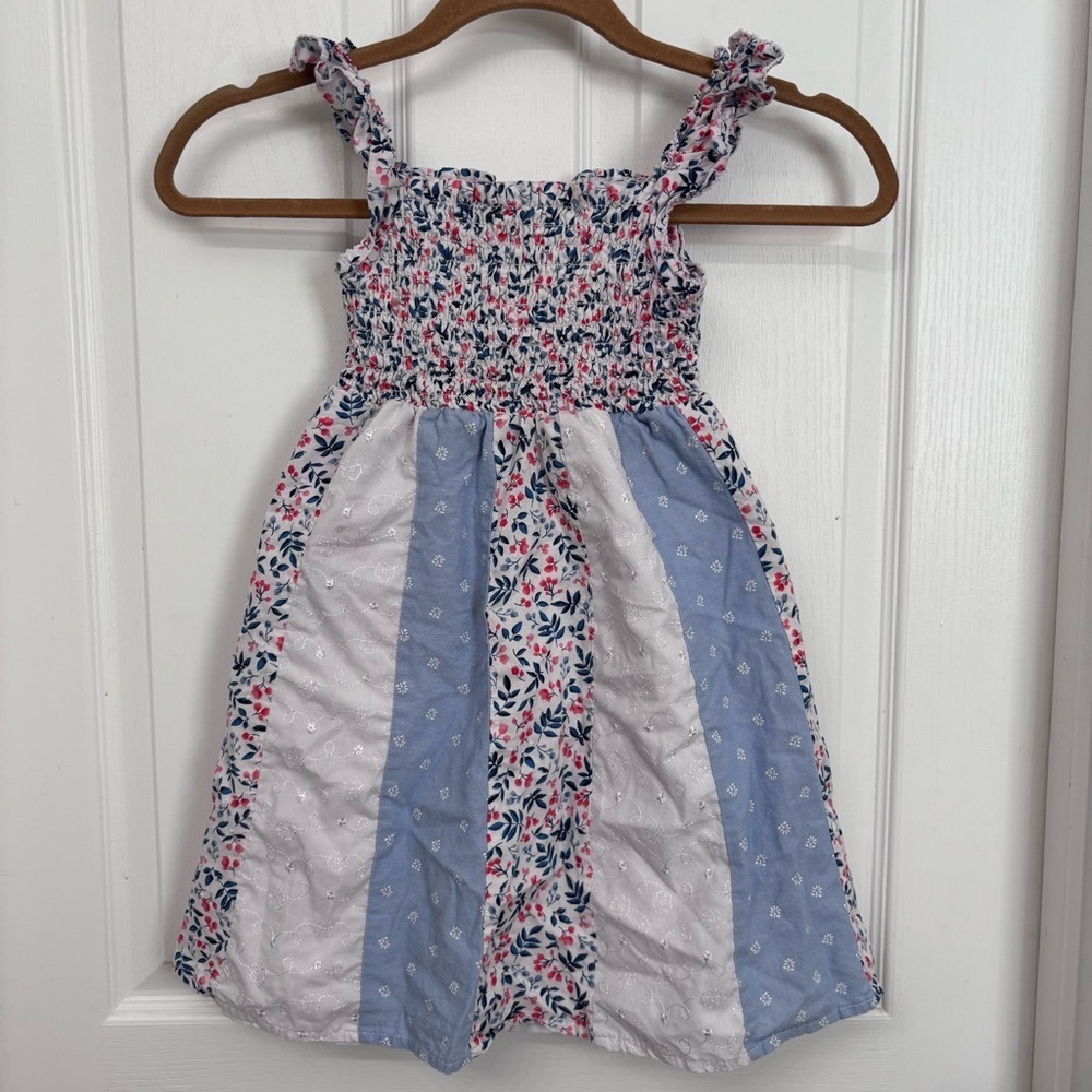 Patchwork Floral Smocked Dress | Penelope Mack Girls 6